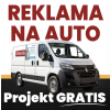 Reklama na samochód + Projekt | 2 naklejki 120x60cm + GRATIS